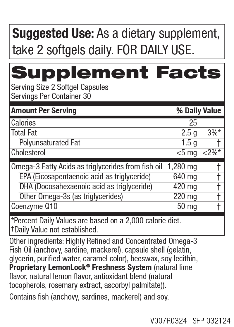 Co-Q-Omega™: CoQ10 and Omega-3 Fish Oil Formula