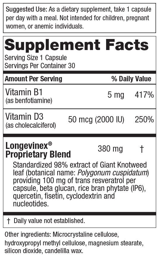 Longevinex<sup>®</sup> Resveratrol Super Formula