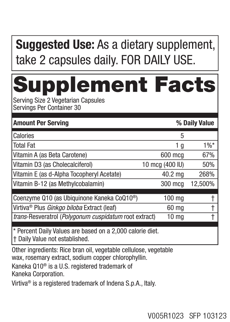 CoQ10 Daily™ Super Boost with Ginkgo & Resveratrol