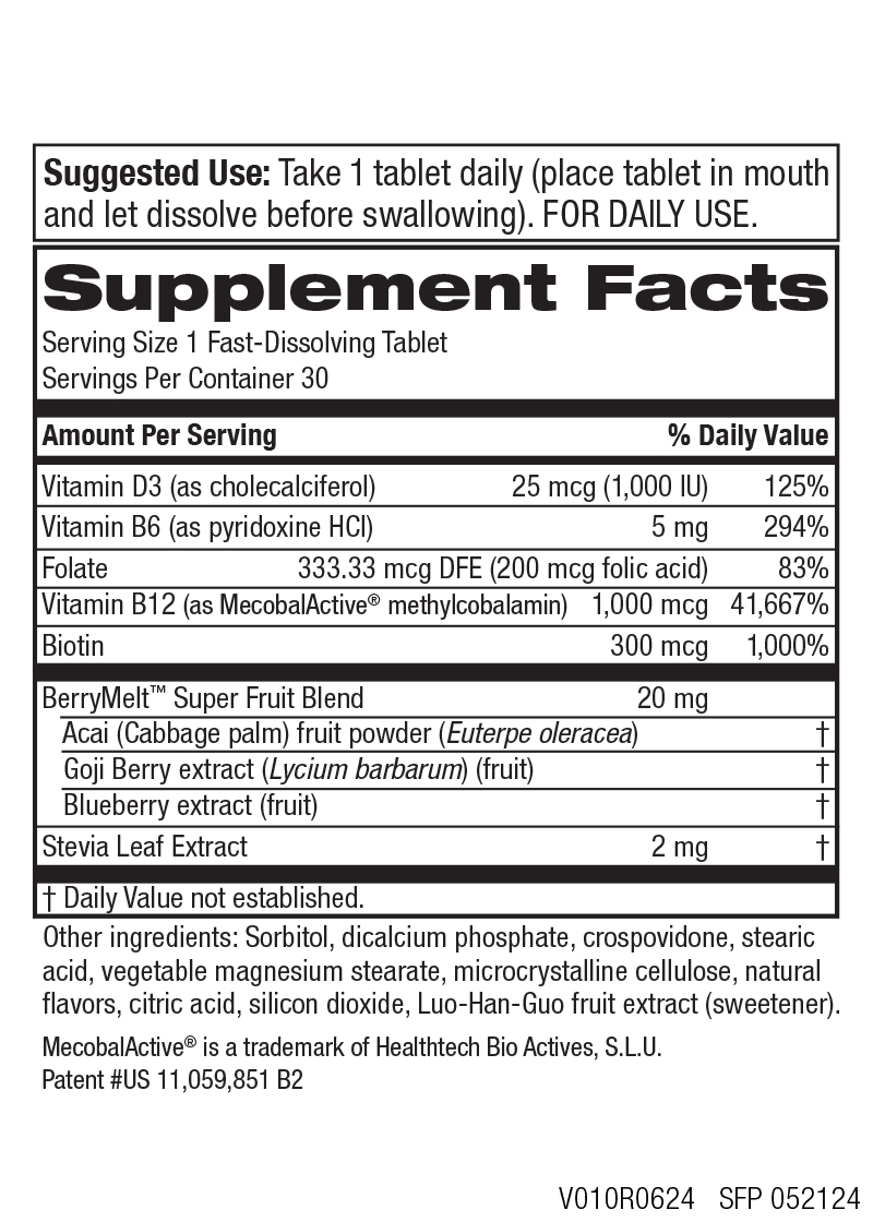 B12 Energy Berry Lemonade Melt™ with Super Fruits