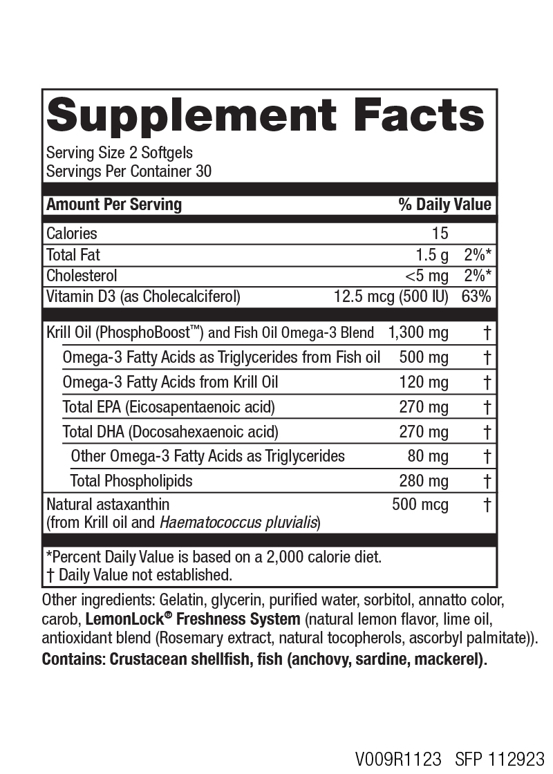 Krill Omega 50+<sup>®</sup> (Krill 500 mg + Fish Oil 500 mg)