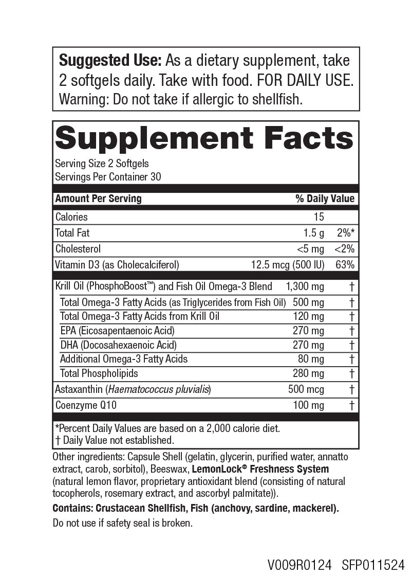 Krill Omega 50+<sup>®</sup> 100 MG CoQ10 - with PhosphoBoost