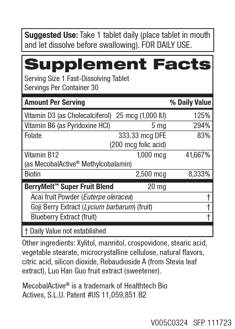 Hair, Skin & Nails Melt™ - with Vitamin B12