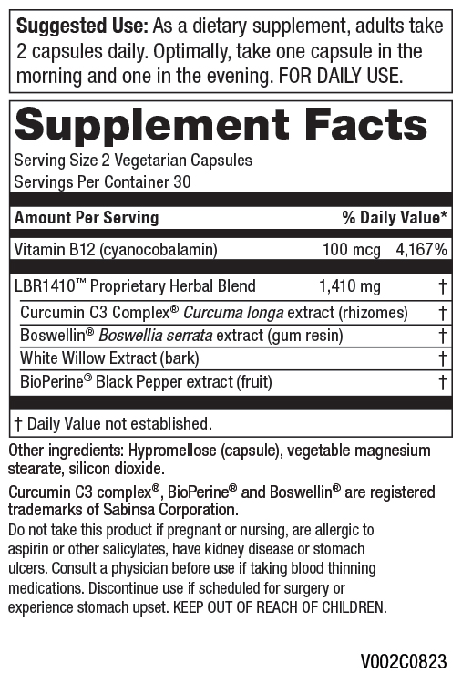 Lower Back & Joint Formula -- BELIEVA™ Blend -- 60 Caps