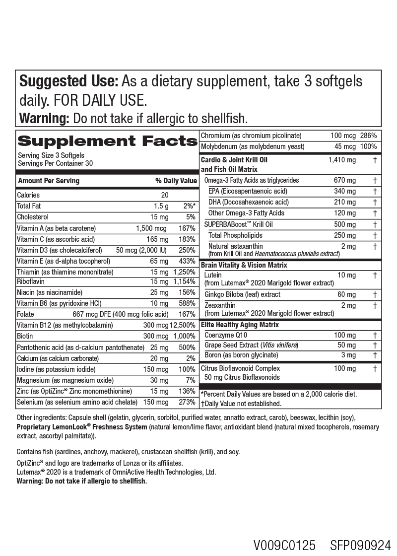 The Purity Super Pill™ - Elite Multi + Krill & Fish Oil + CoQ10