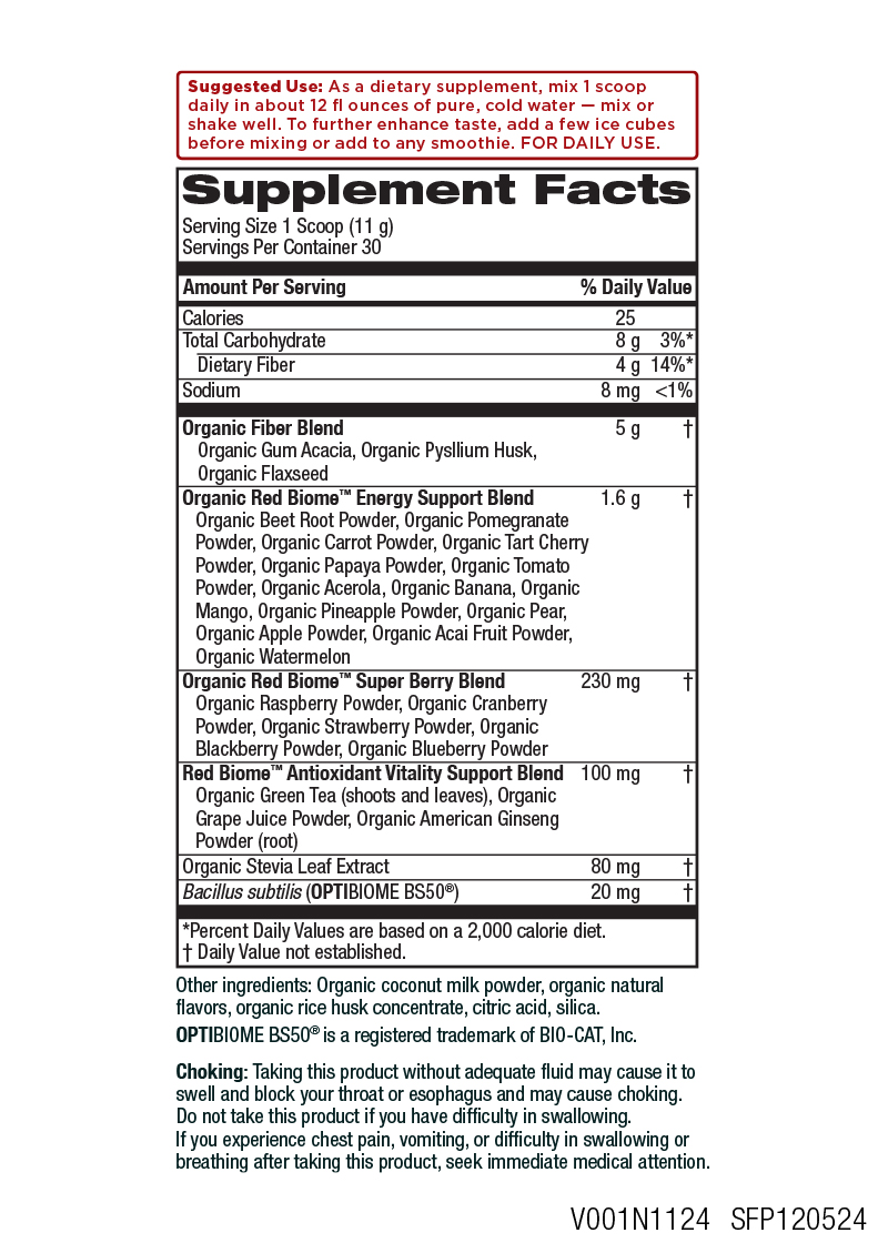 Red Biome™- Organic Superfruits + <strong>OPTI</strong>BIOME®
